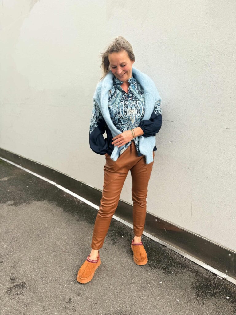 IBC Collection Baggy Leather Pant Cognac