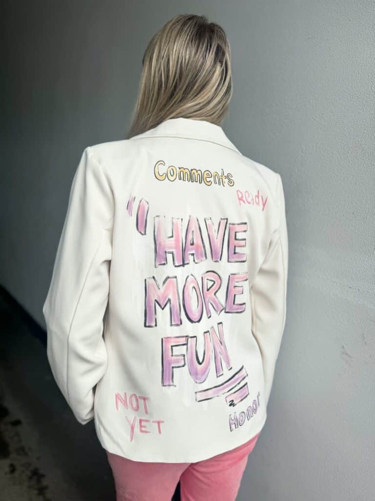 Ibc Collection Blazer Have More Fun Beige