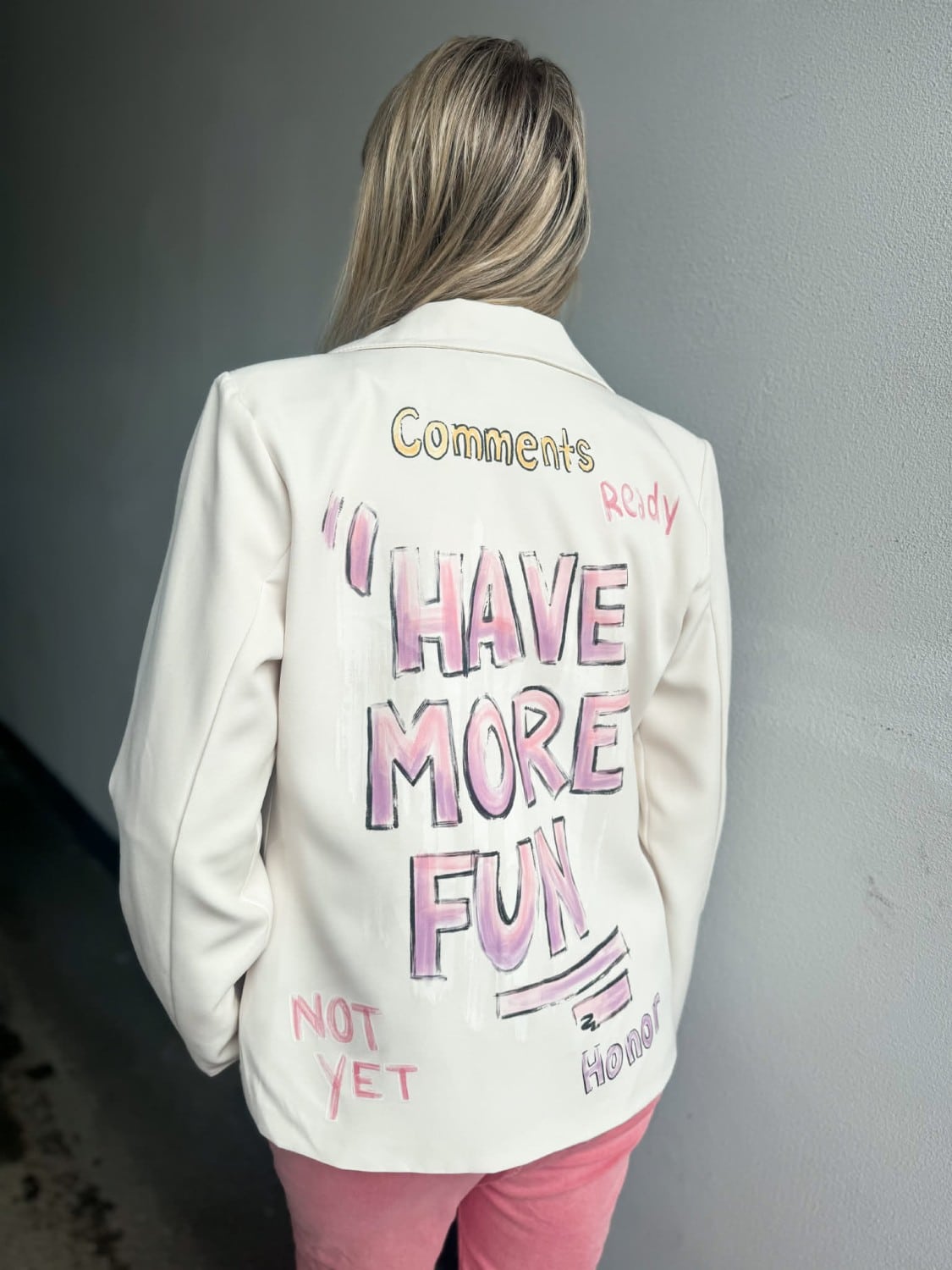 Ibc Collection Blazer Have More Fun Beige