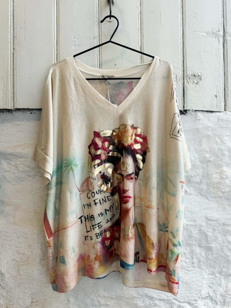 IBC Collection Frida Kahlo T-Shirt Beige Gold