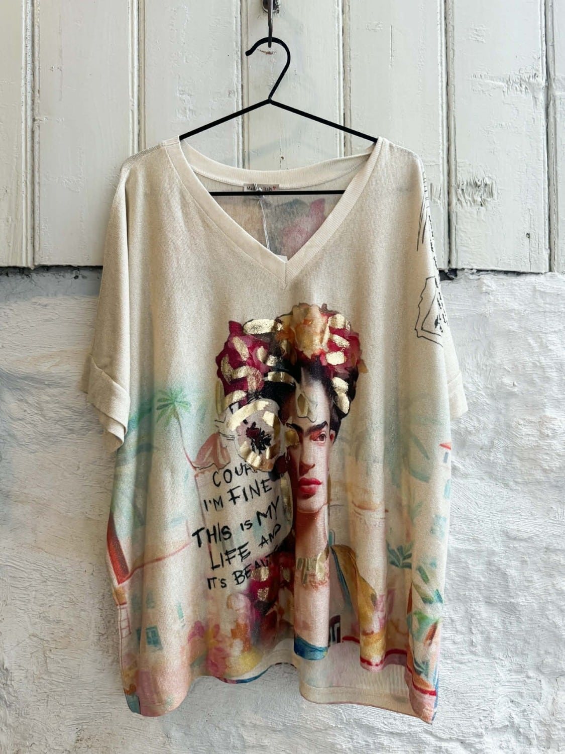 IBC Collection Frida Kahlo T-Shirt Beige Gold