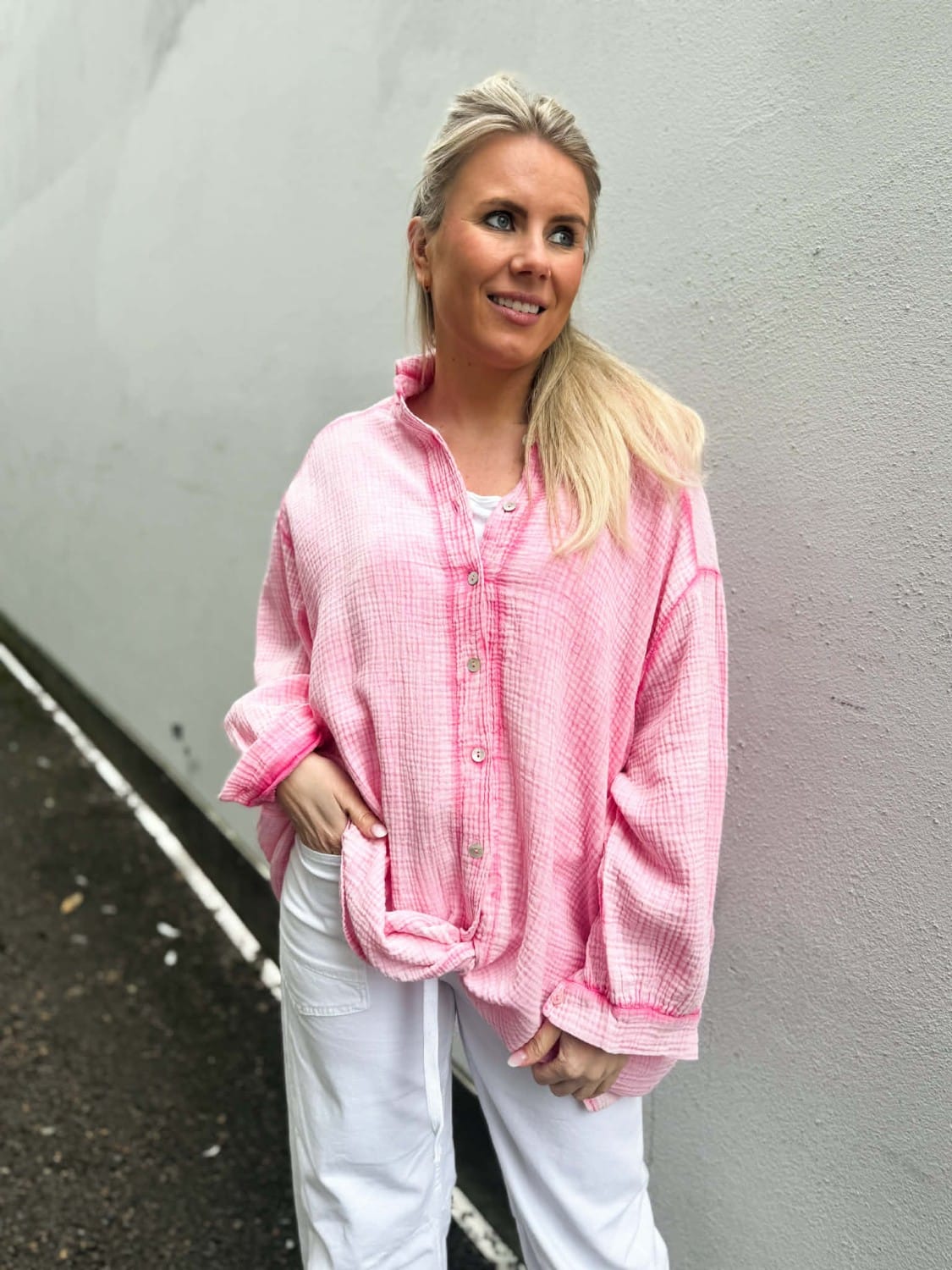 IBC Collection Linnea Oversize Blouse Cotten Pink