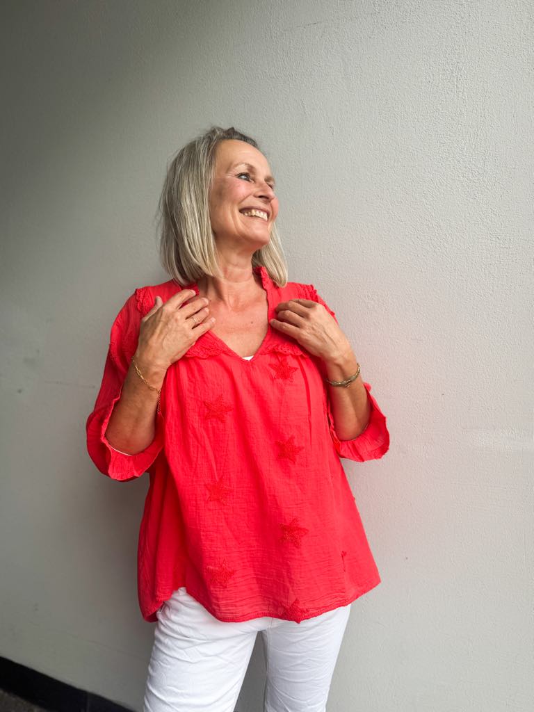 IBC Collection Pia Blouse Star Coral
