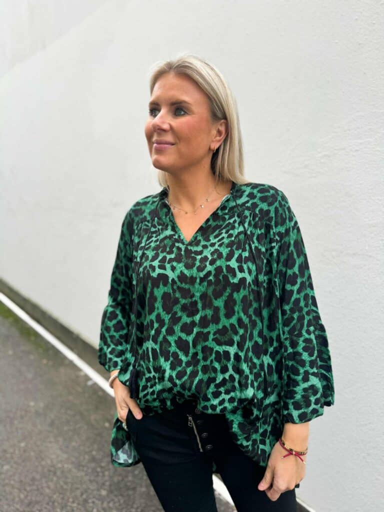 IBC Collection Vivi Blouse Leo Dark Green