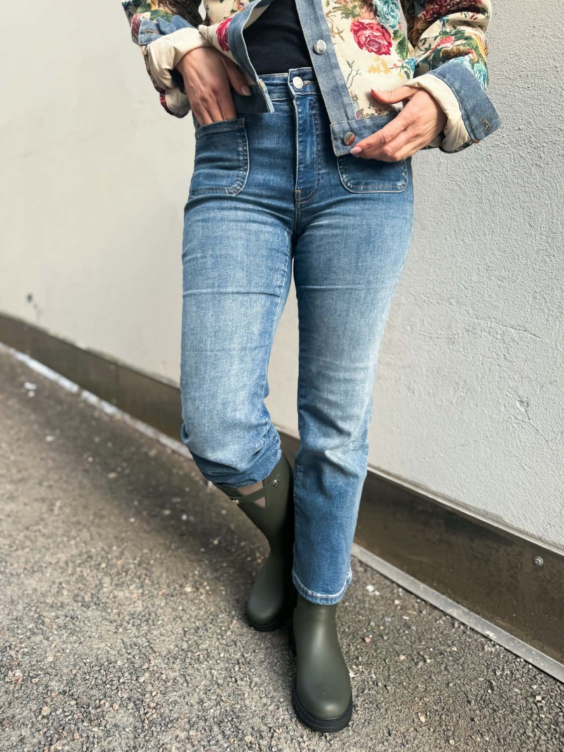 JDY Fina Ankle Flare Jeans Medium Blue