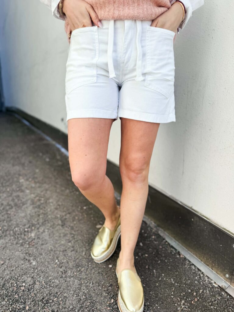Le Temps Des Cerises Shorts Mado White