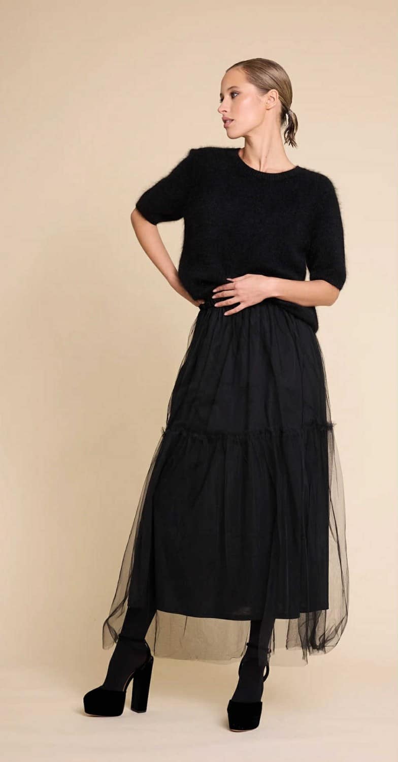 Line Of Oslo Hay Tulle Skirt Black