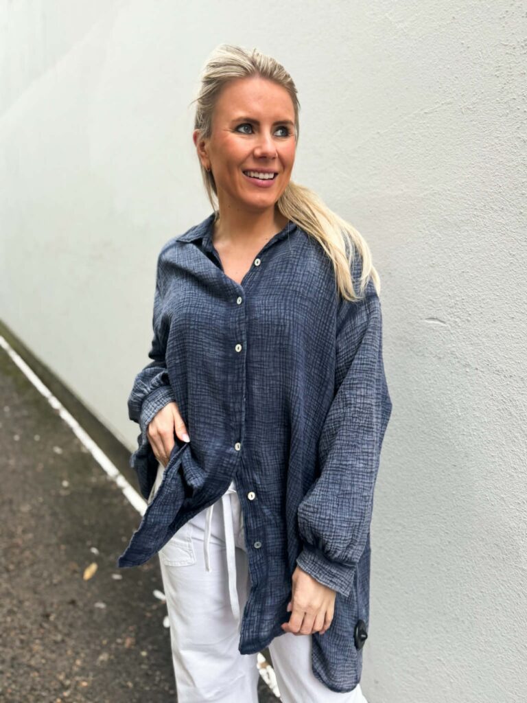 Linnea Oversized Cotten Blue
