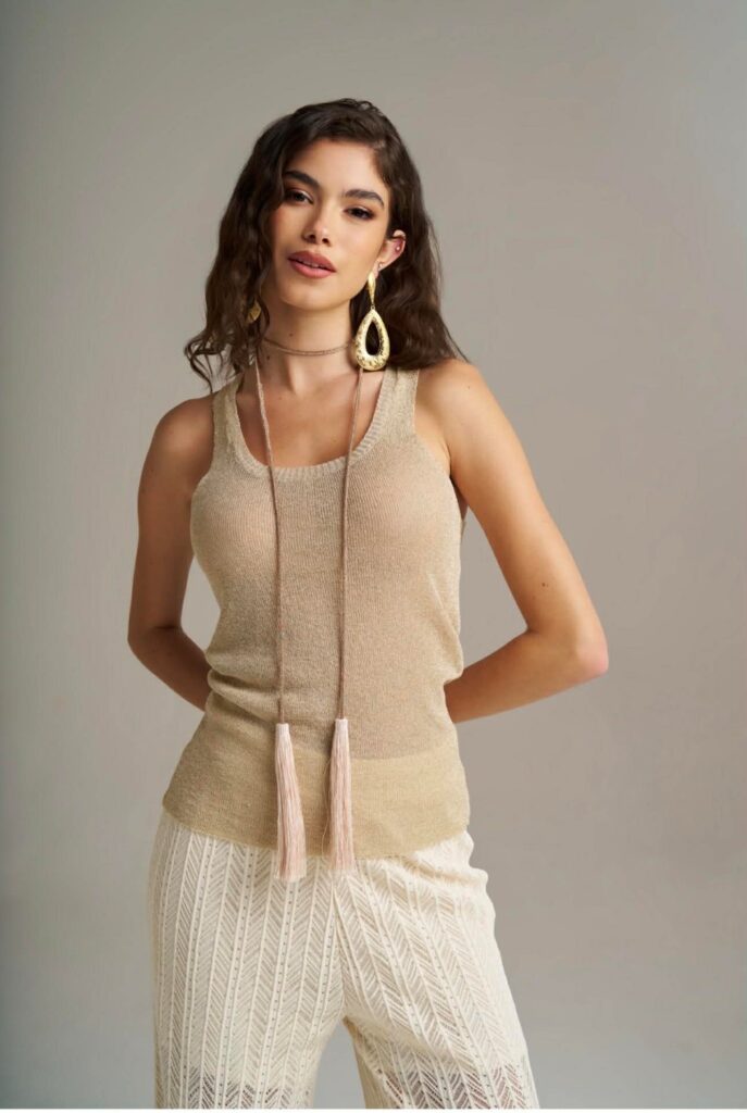 PHO Firenze Knit Gold Top
