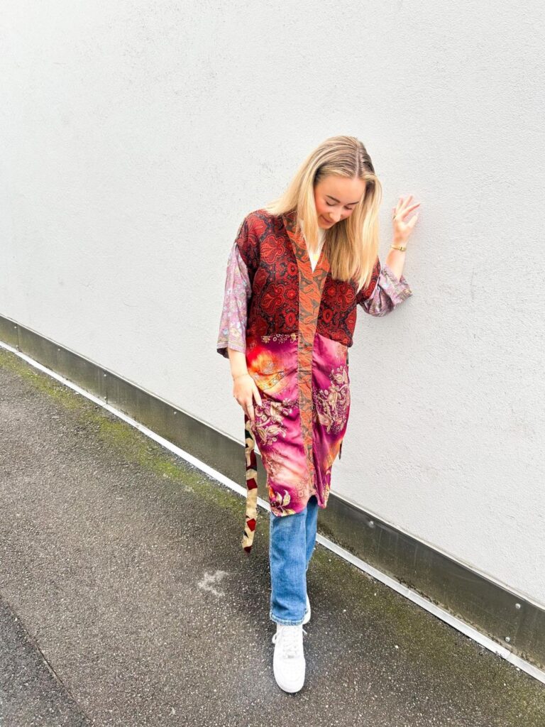 Sissel Edelbo Kimono Mongelia Burgunder Mix