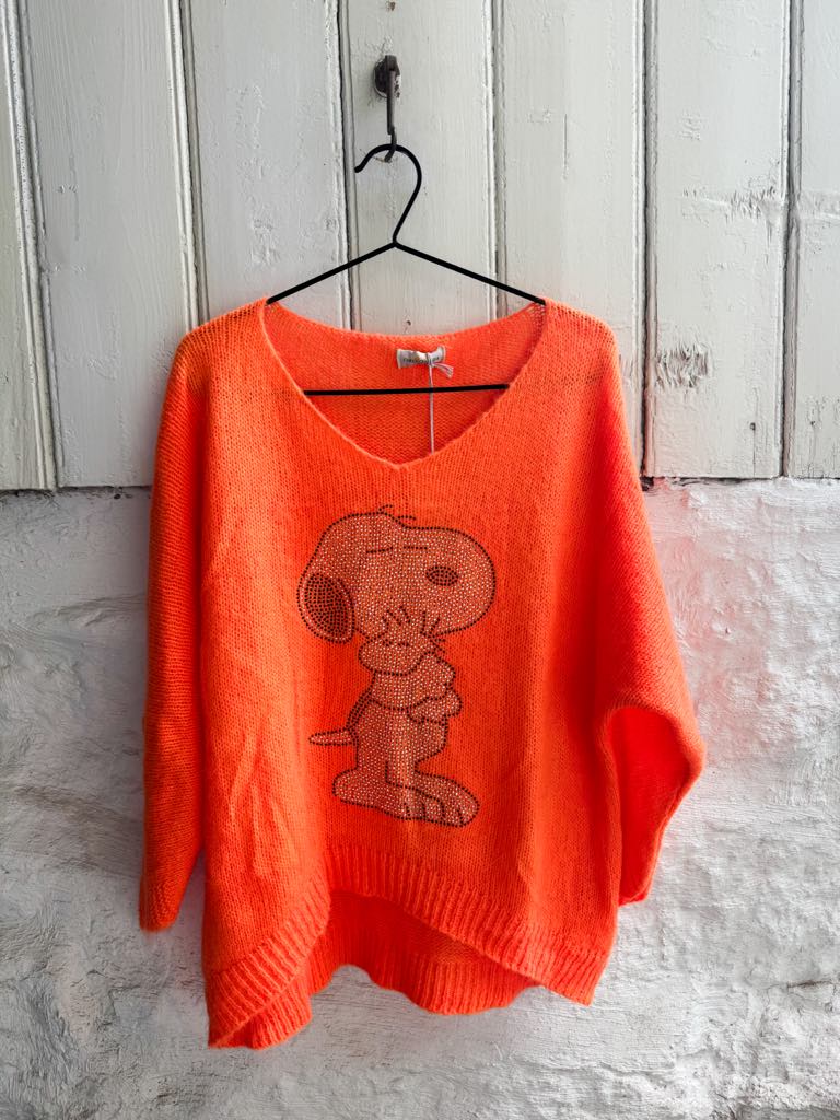 Snoopy Sweater Orange