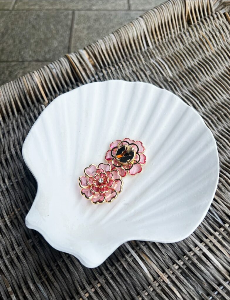 Sticky Bestie Button Covers Orange Flower