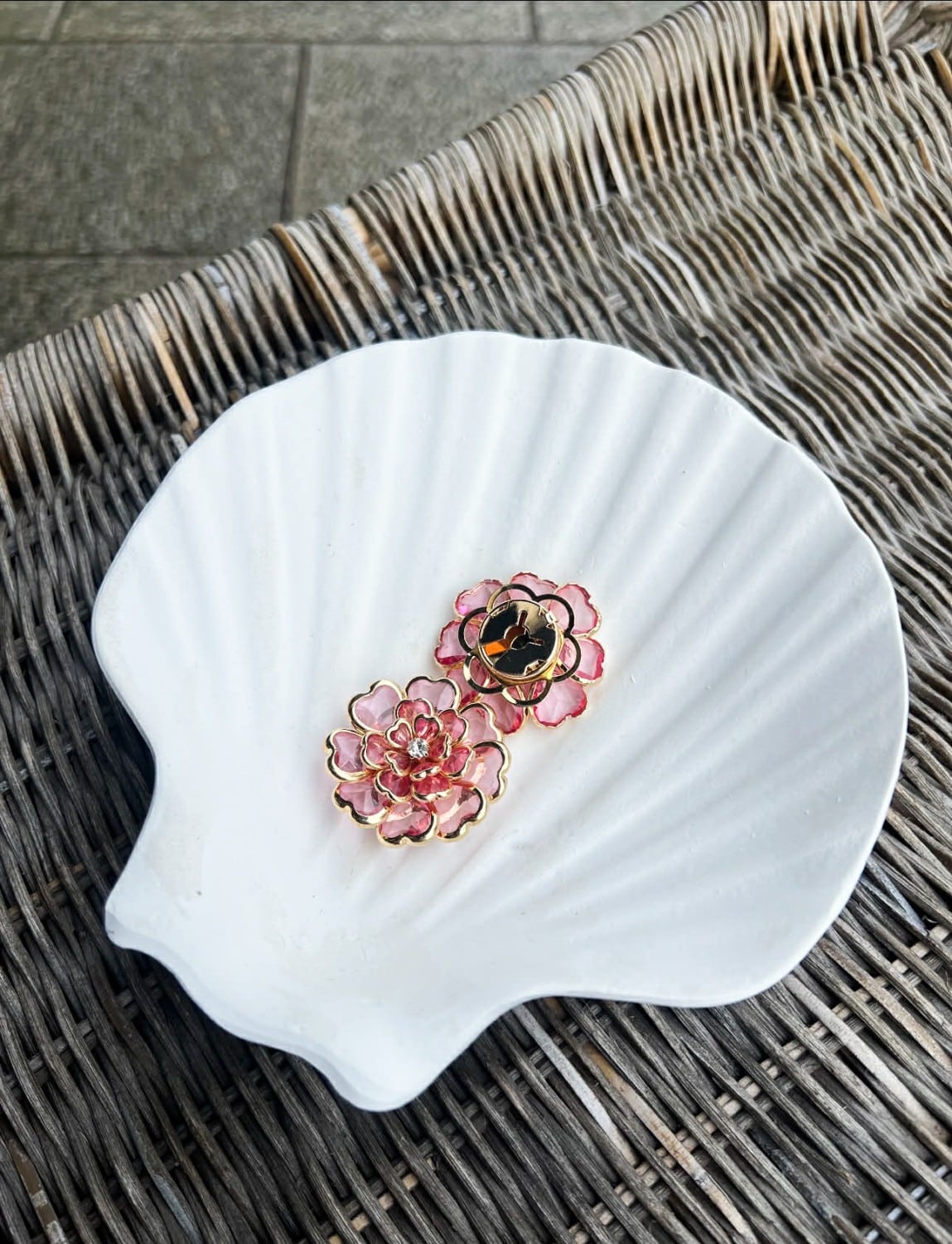 Sticky Bestie Button Covers Orange Flower