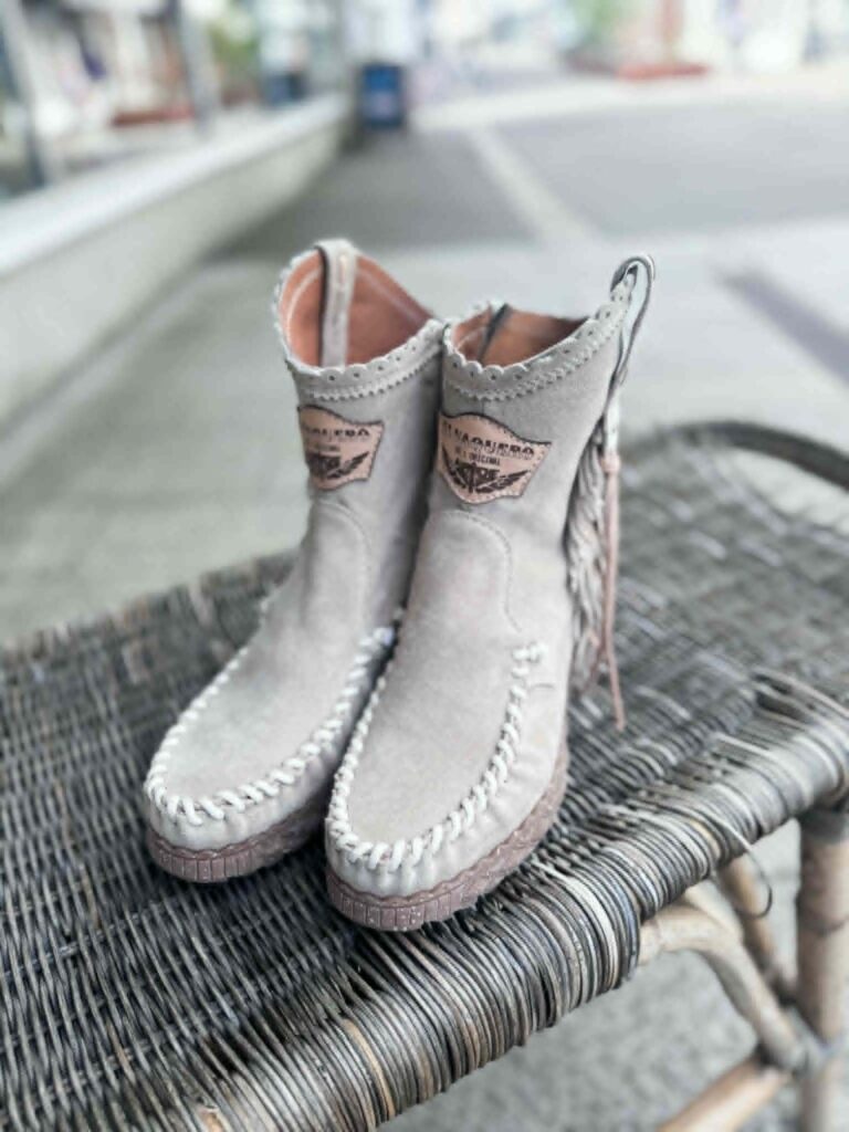 El Vaquero Moccasin Boots Silverstone Corda