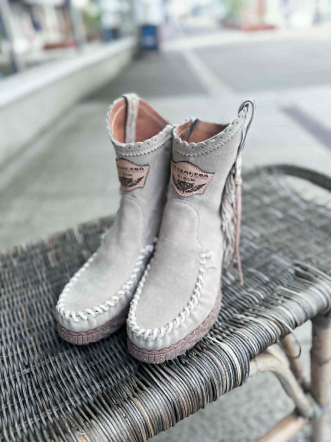 El Vaquero Moccasin Boots Silverstone Corda