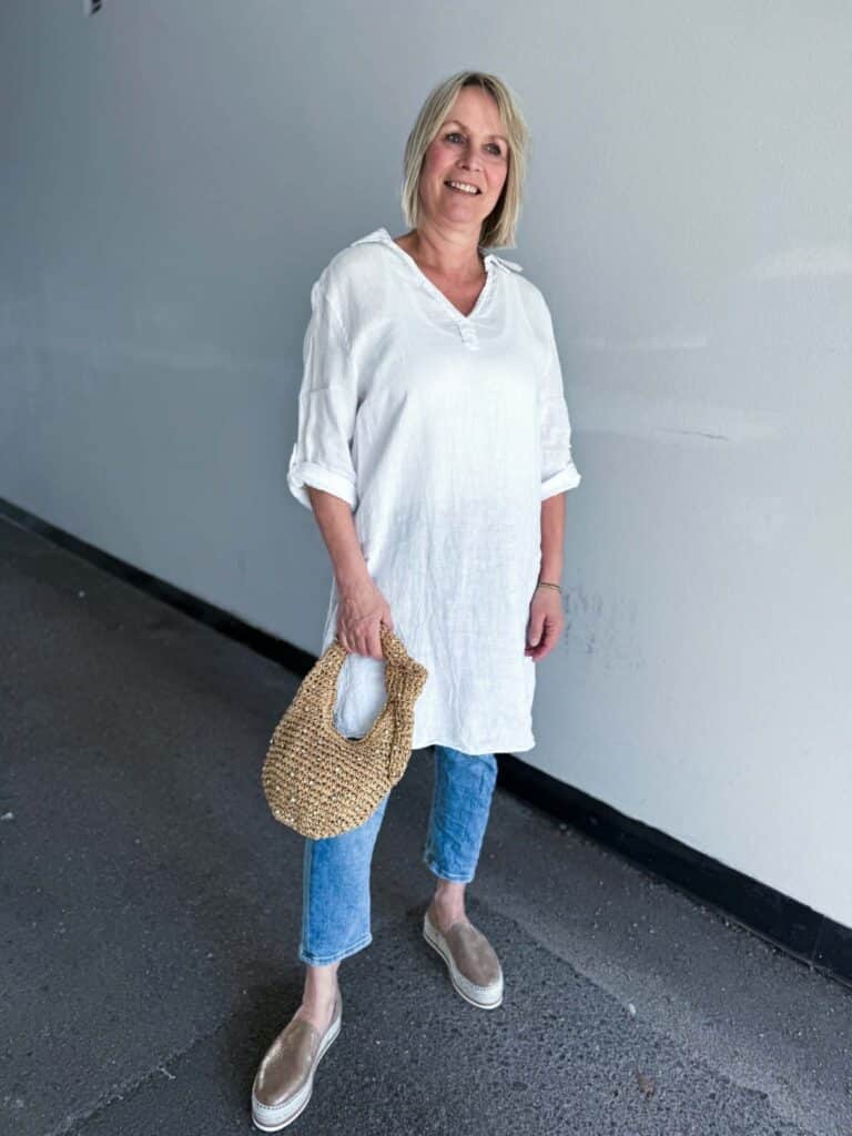 IBC Collection Linen Tuniq Frida White