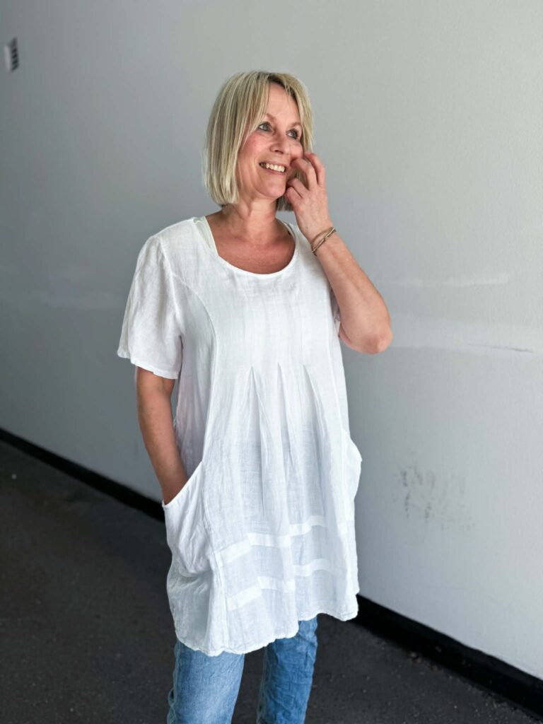 IBC Collection Linen Tuniq Louise White
