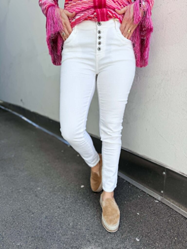 Ibc Collection Melly Pants Button White