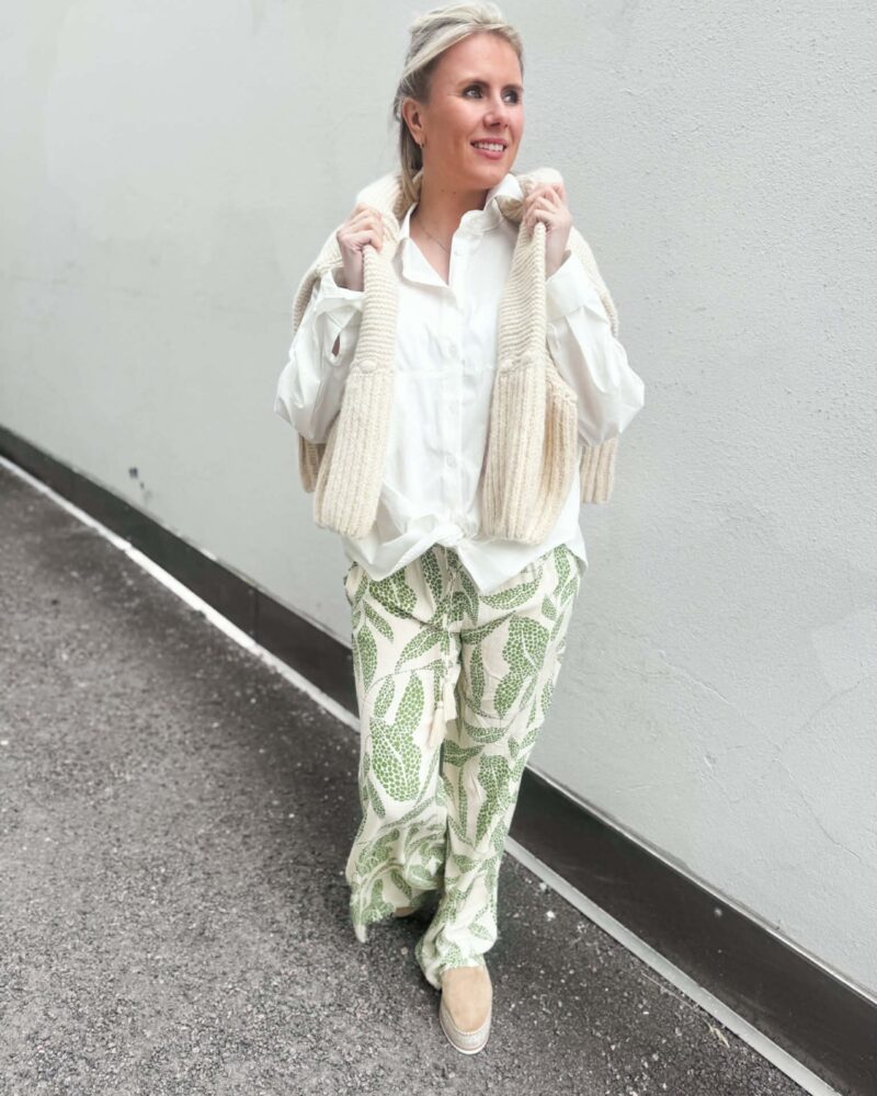 JDY Bree Wide Pants Green leave