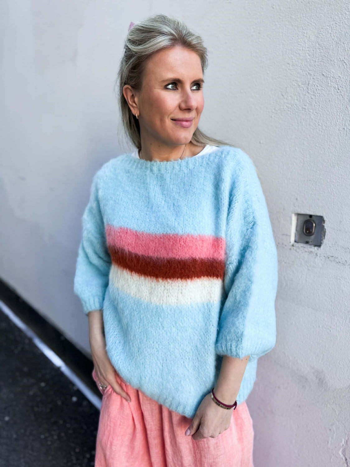 Love Forever Marre Stripe Sweater Blue