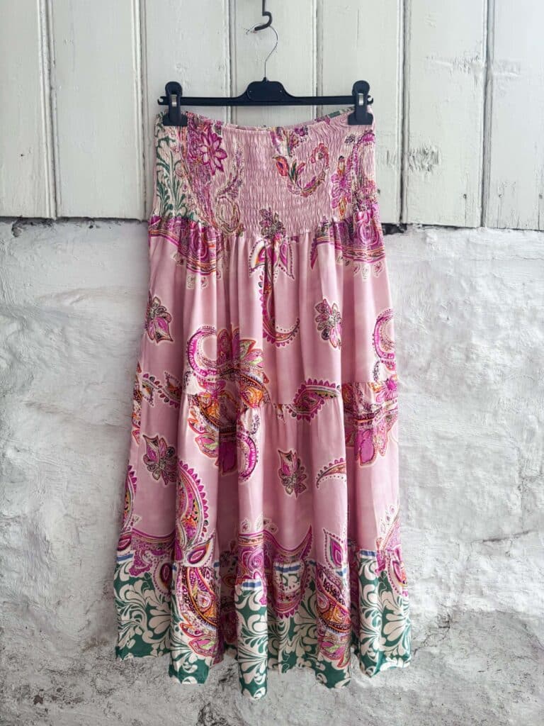 Marta Du Chateau Princess Skirt Pink Paisley