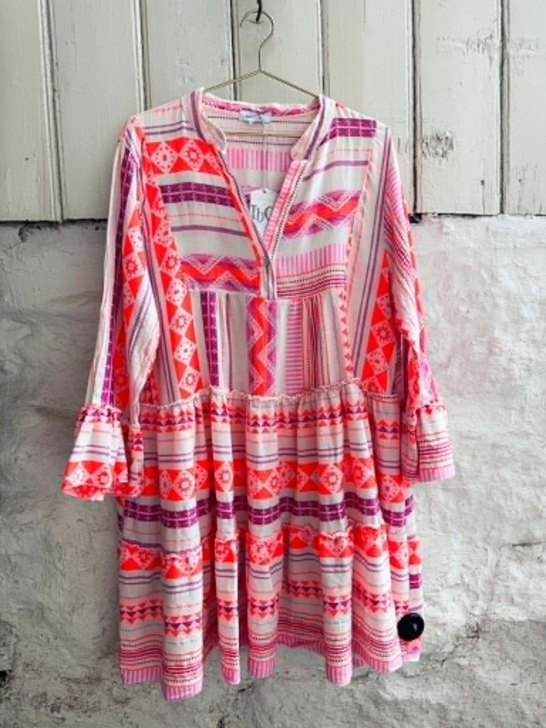 Ibc Collection Boho Dress Pink/Orange