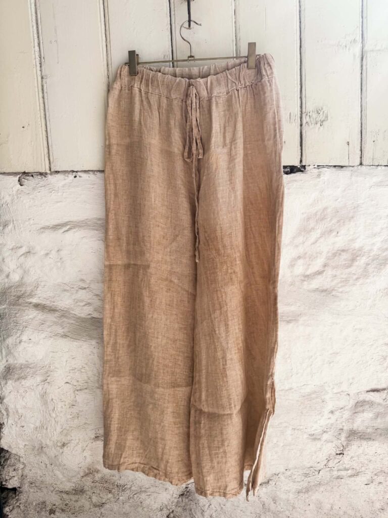 Ibc Collection Linen Pants Abba Camel
