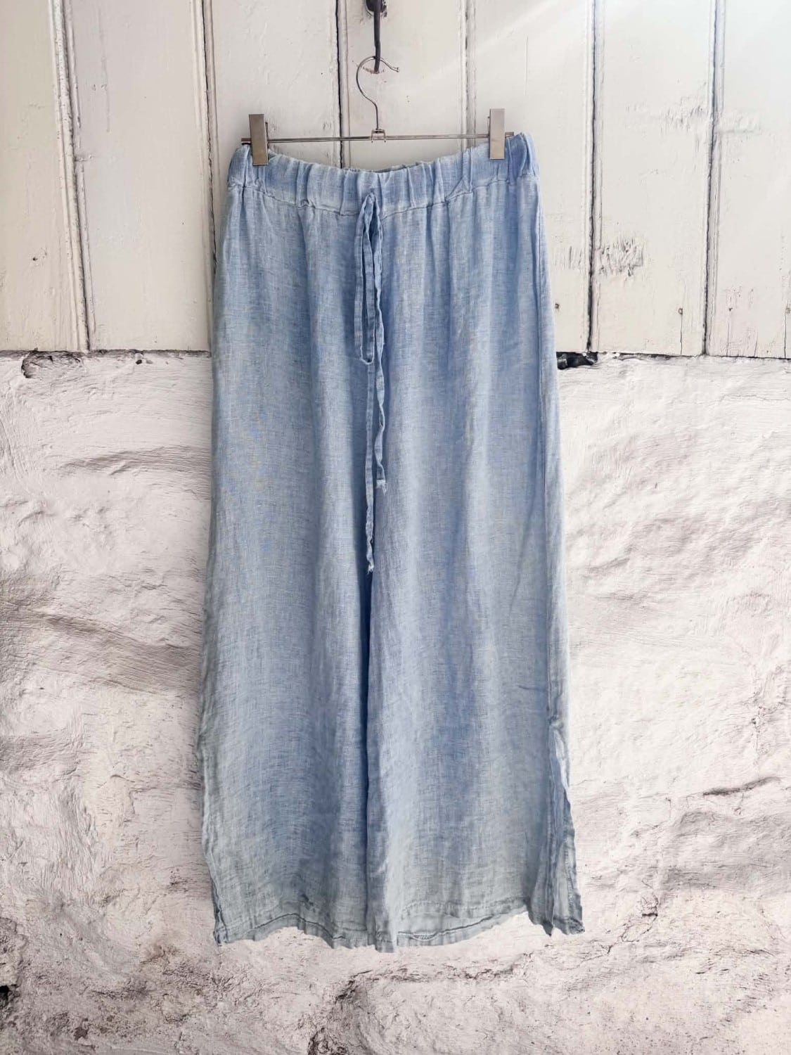 Ibc Collection Linen Pants Abba Light Blue