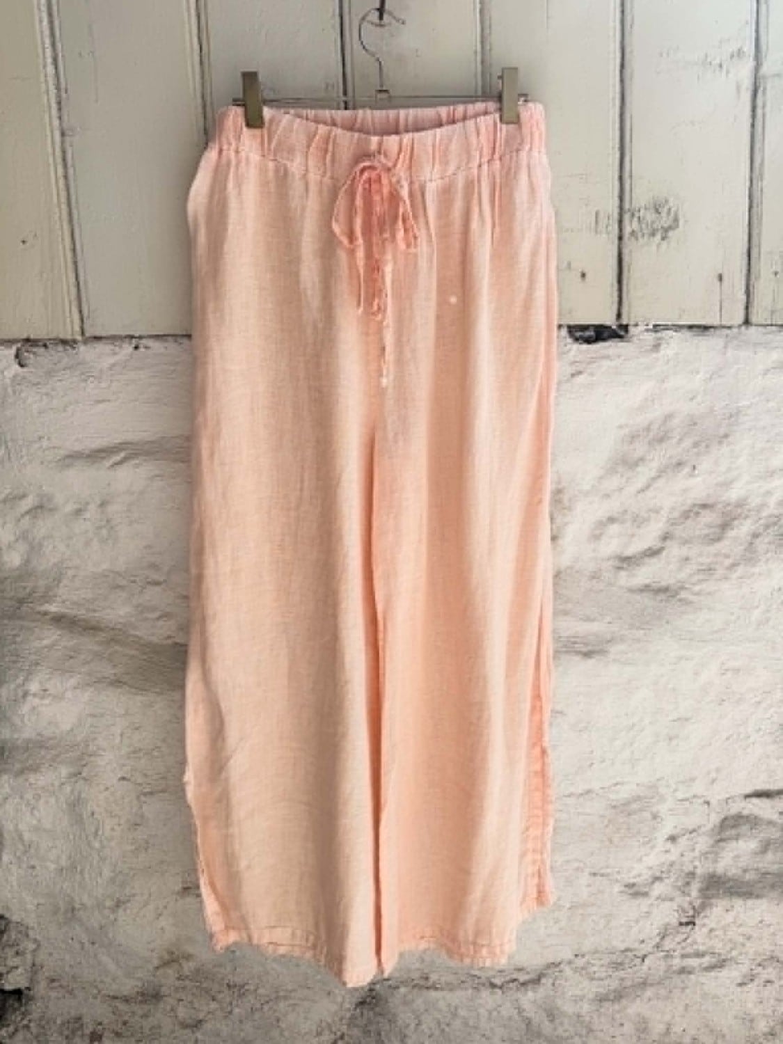 Ibc Collection Linen Pants Abba Light Peach