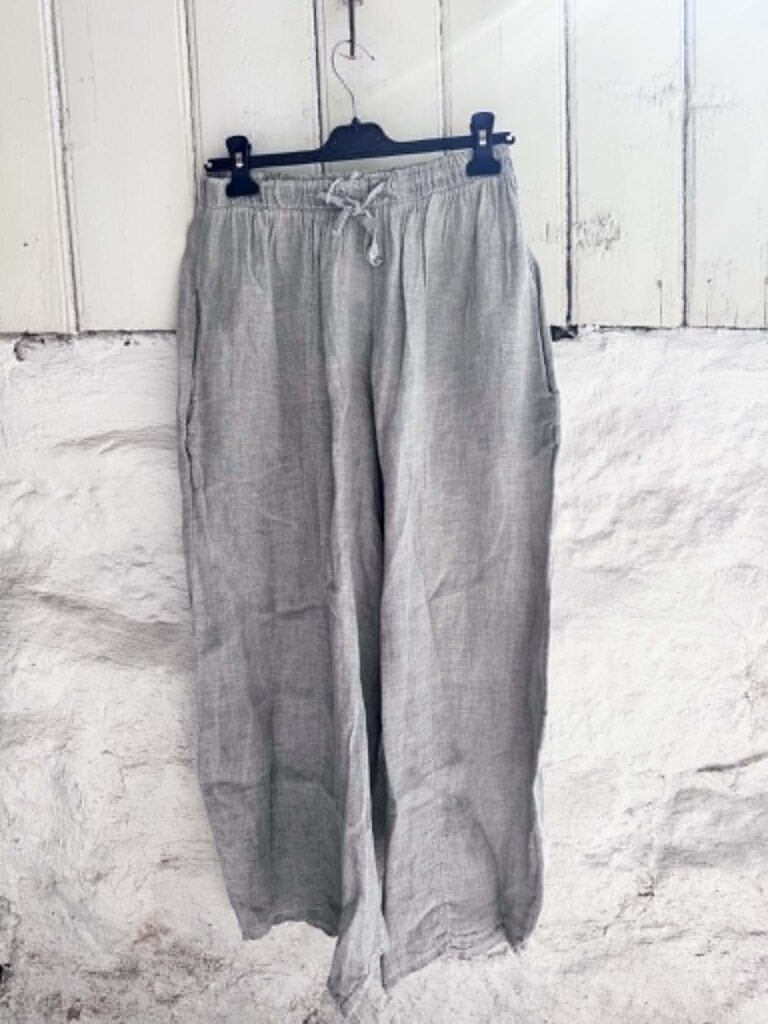 Ibc Collection Linen Pants Grey