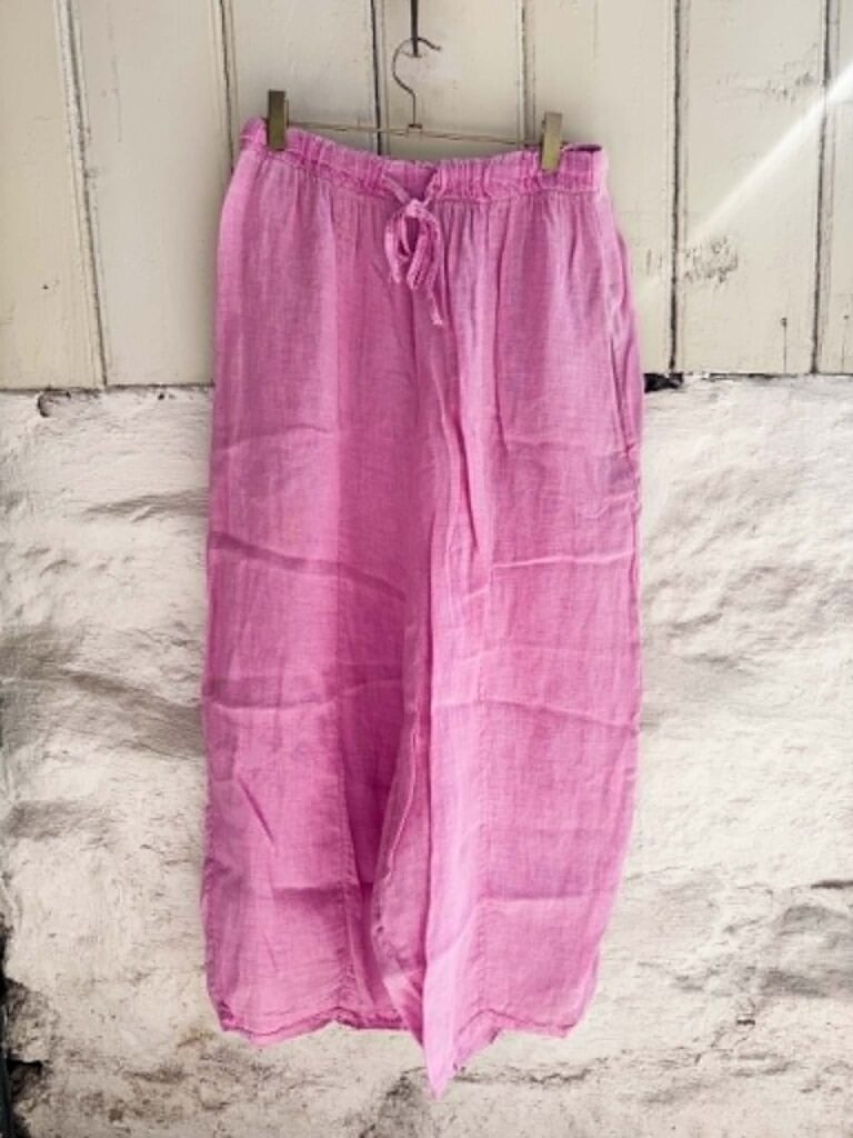Ibc Collection Linen Pants Pink