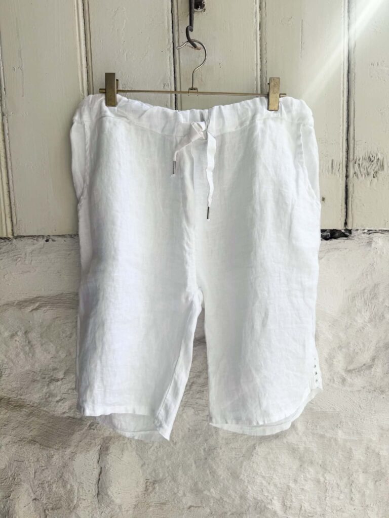 Ibc Collection Linen Shorts With Ditals