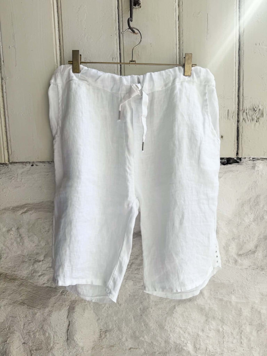 Ibc Collection Linen Shorts With Ditals
