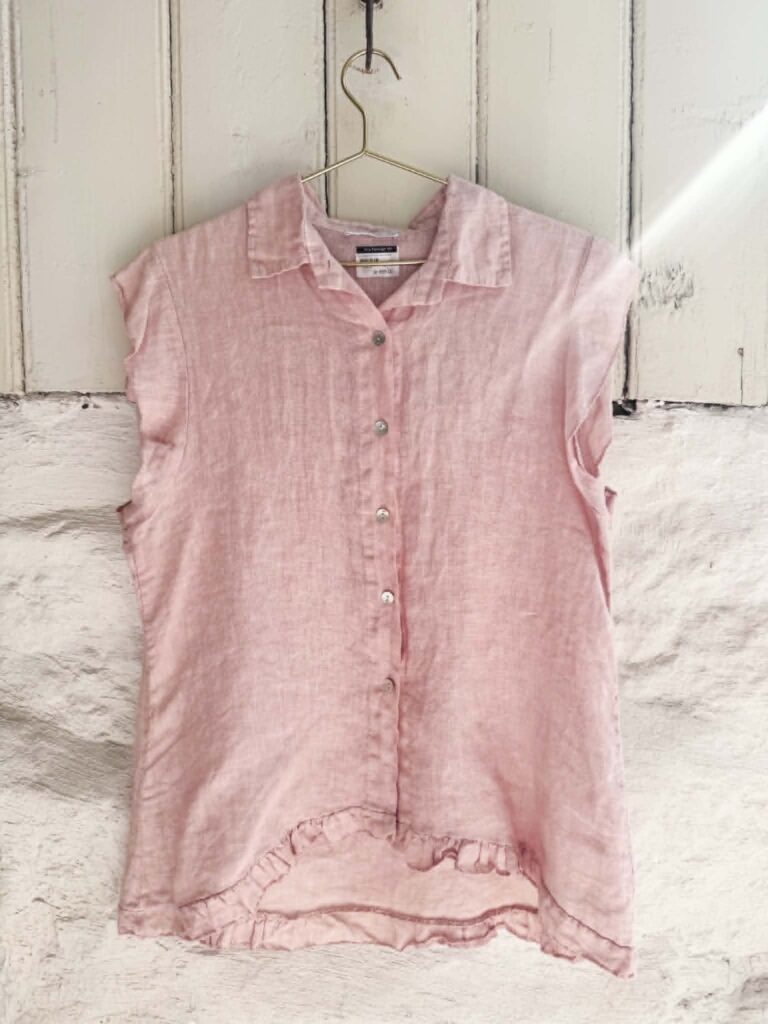 Ibc Collection Mia Linnen Top Light Pink