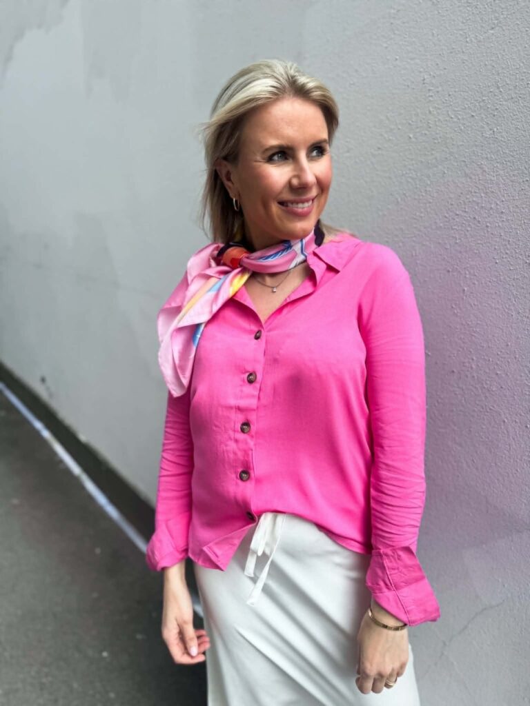 JDY Laurel Life Shirt Shocking Pink