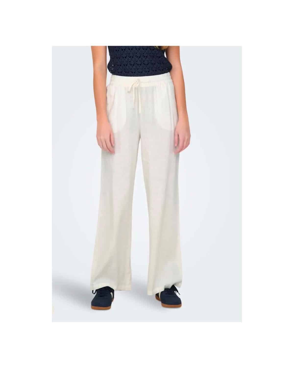 Jdy Say Linen Wide Pants Snow White