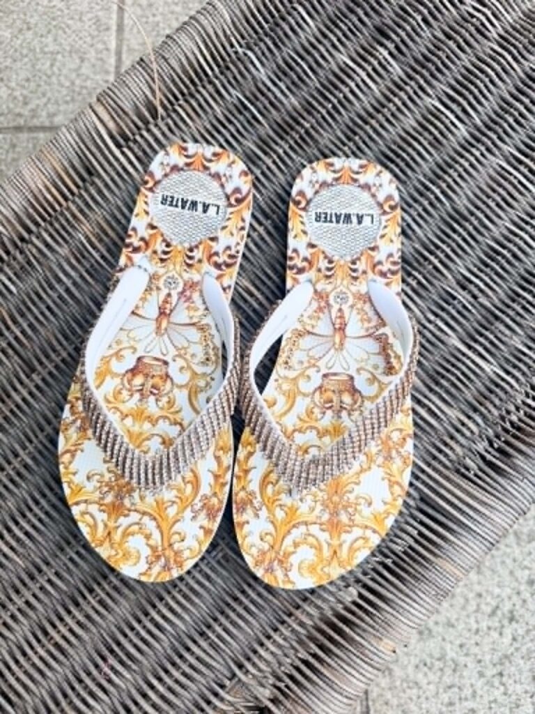 L.A Water Flip Flops Gold
