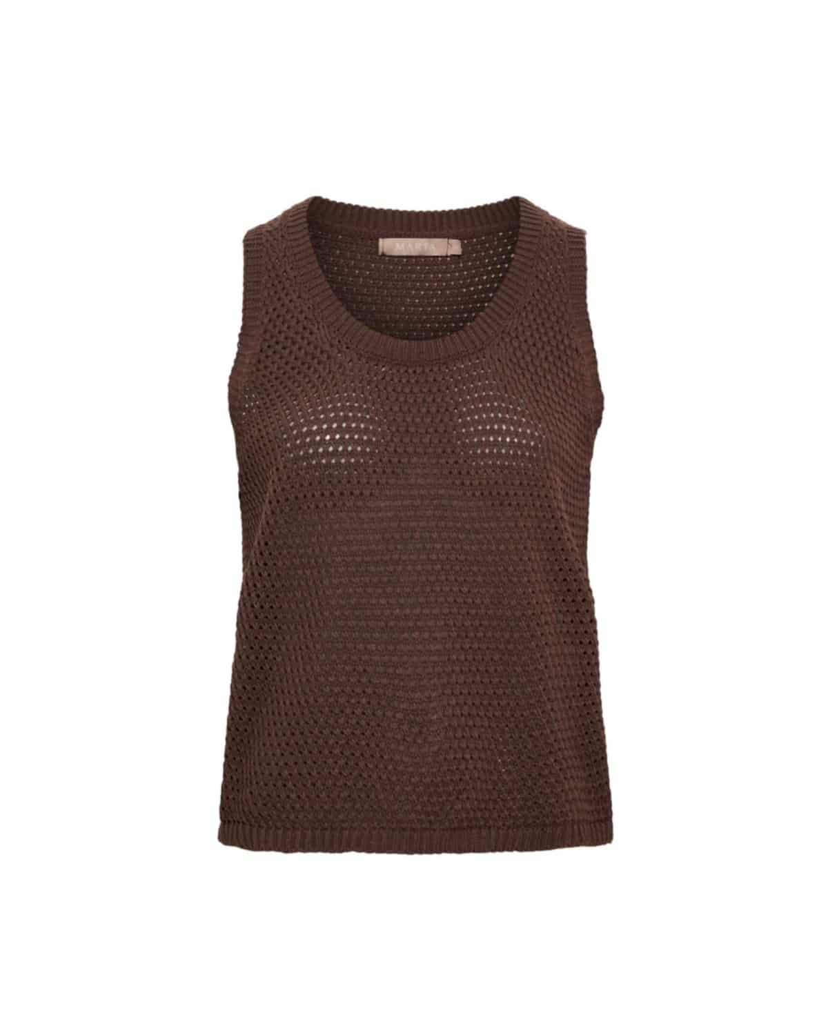 Marta Du Chateau Nayla Knit Top Brown