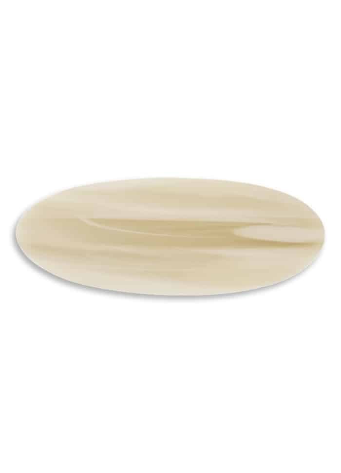 Sui Ava Oval Bone Clip Ivory