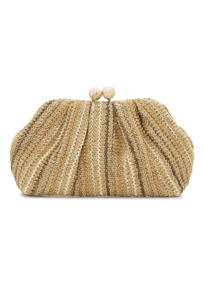 Sui Ava Saint Tropez Clutch Brown