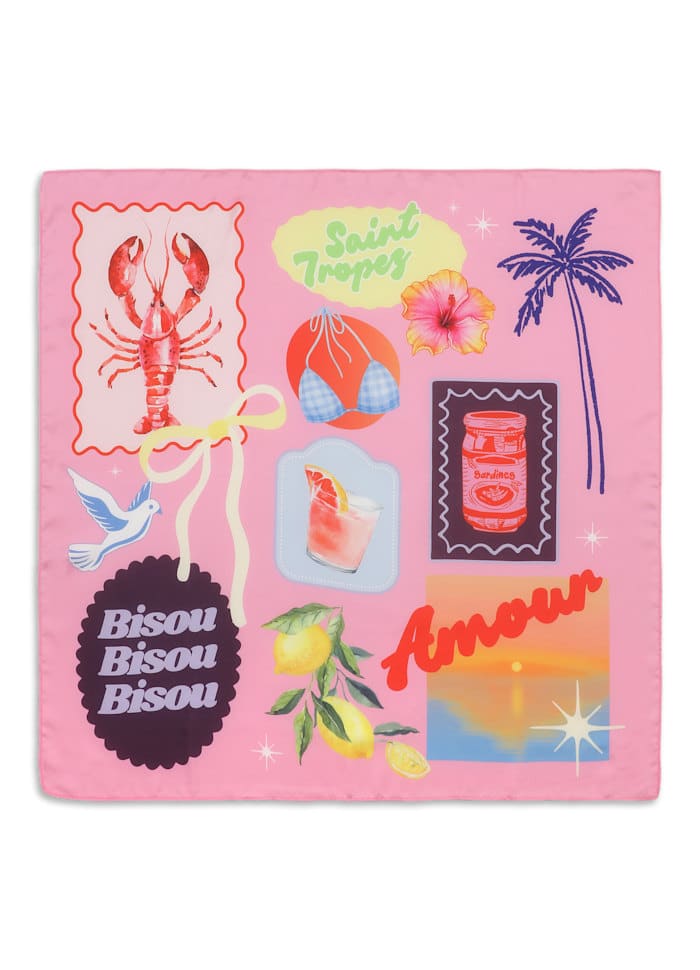 Sui Ava Vibes Scarf Pink 70X70