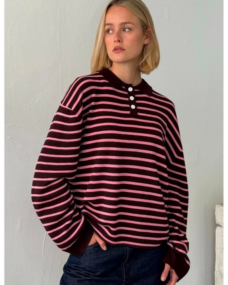 Boii Adanne Stripe Wine/pink
