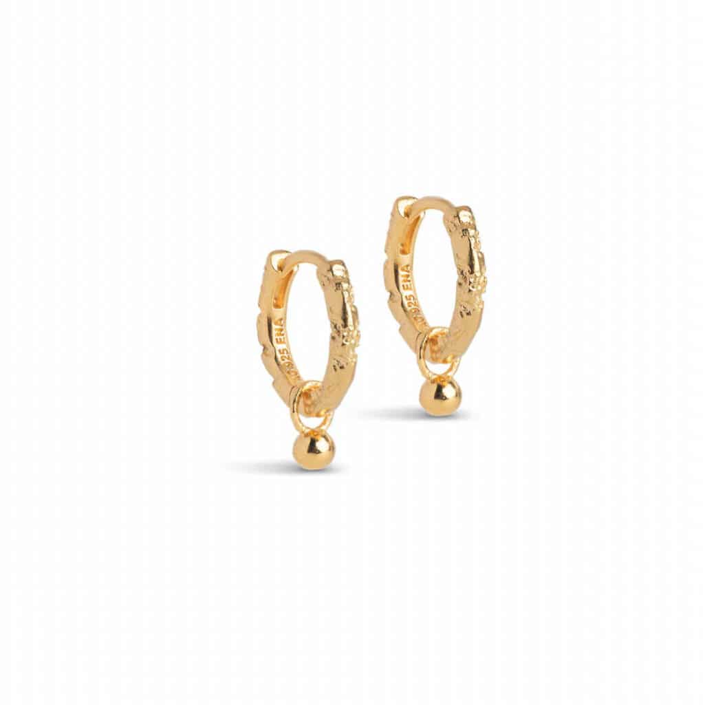 Enamel Copenhagen Belle hoops Gold