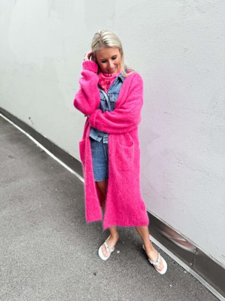 Ibc Collection Mohair Jacket Hot Pink