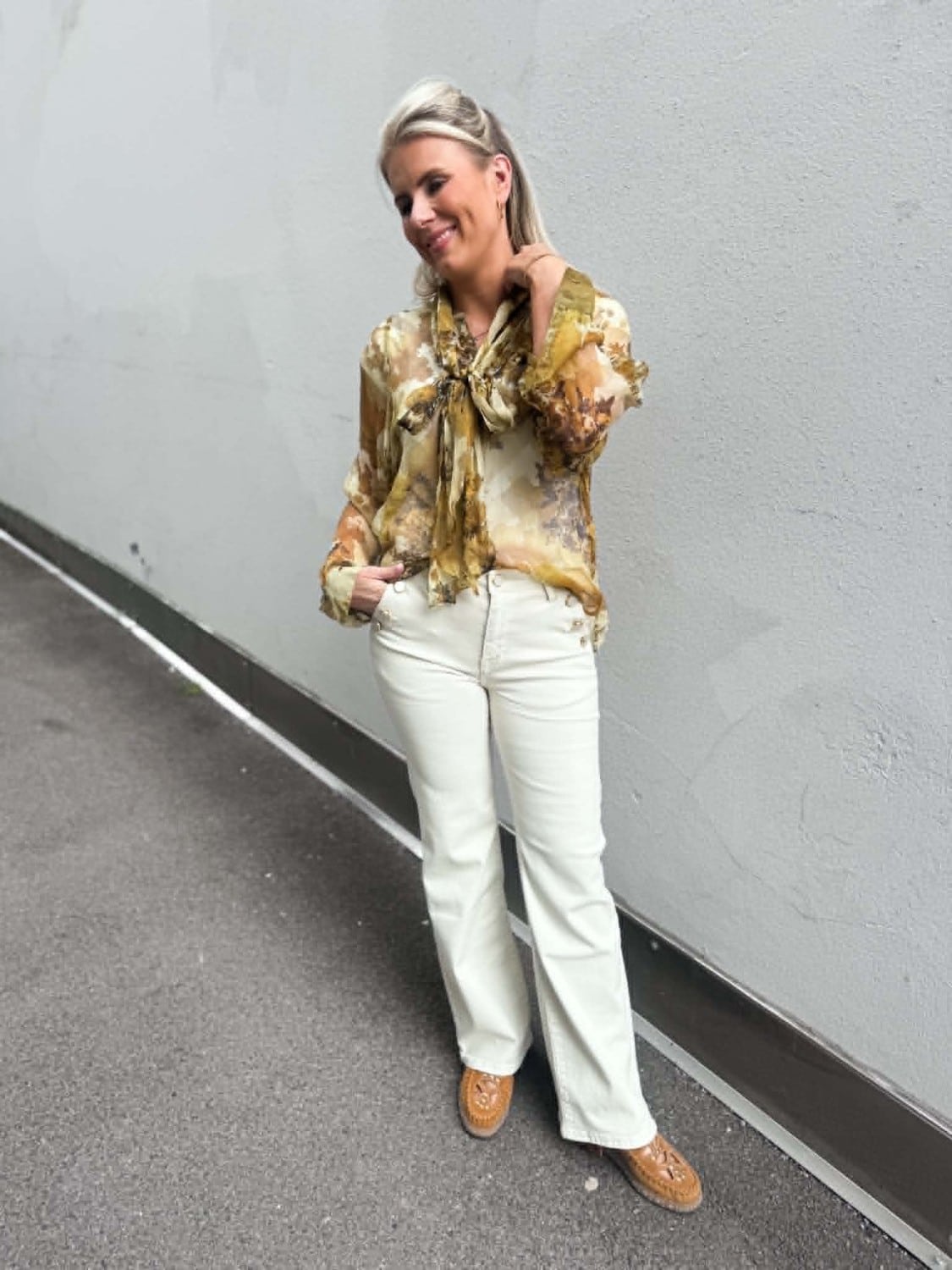 Katrin Uri Vintage Silk Blouse Yellow