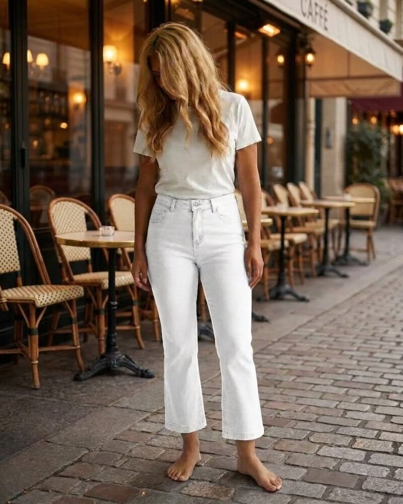 Marc Lauge Twill Jeans White