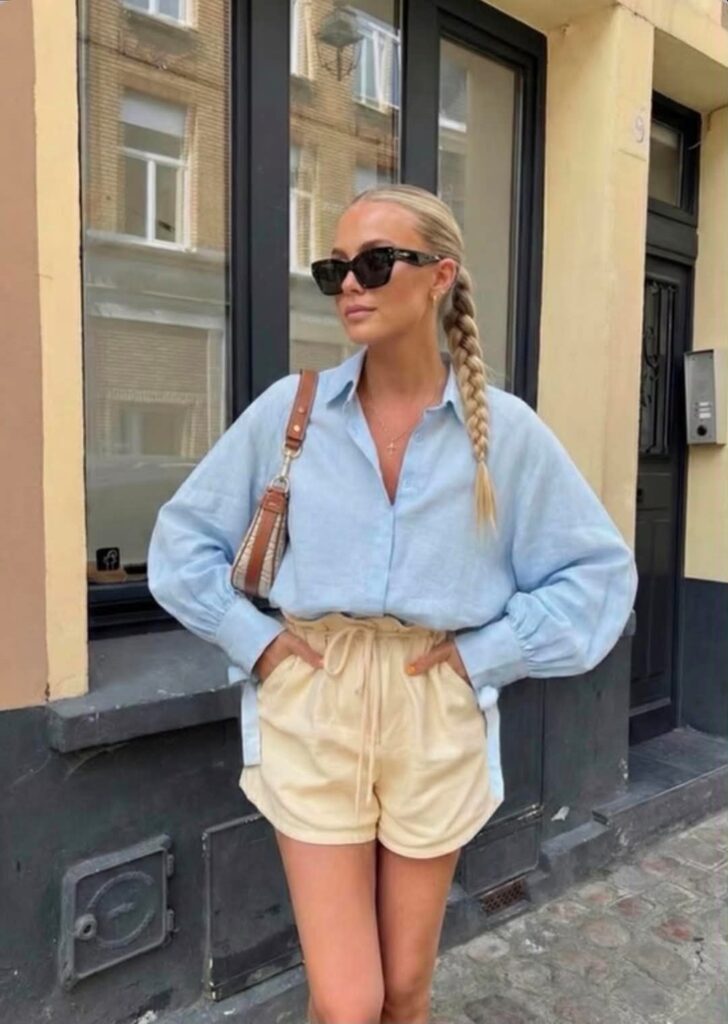 Miss Bon Blouse Light Blue