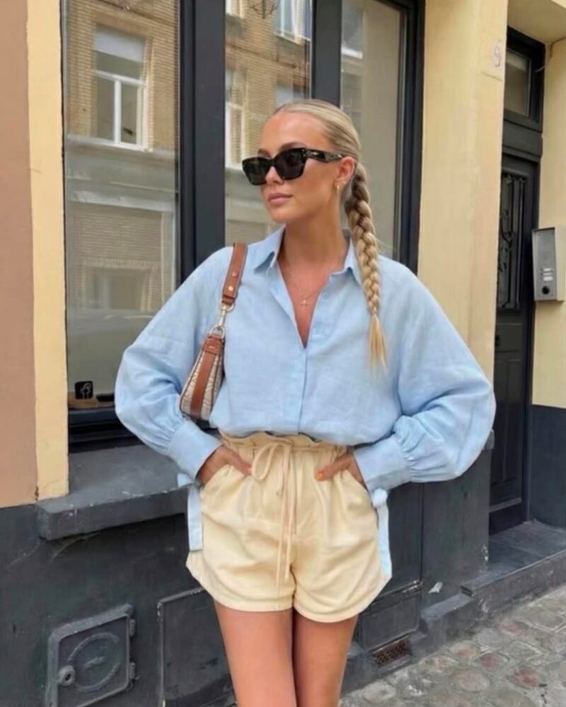 Miss Bon Blouse Light Blue