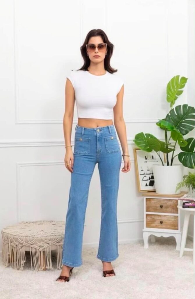 Miss Bon Stretcy Pants Button