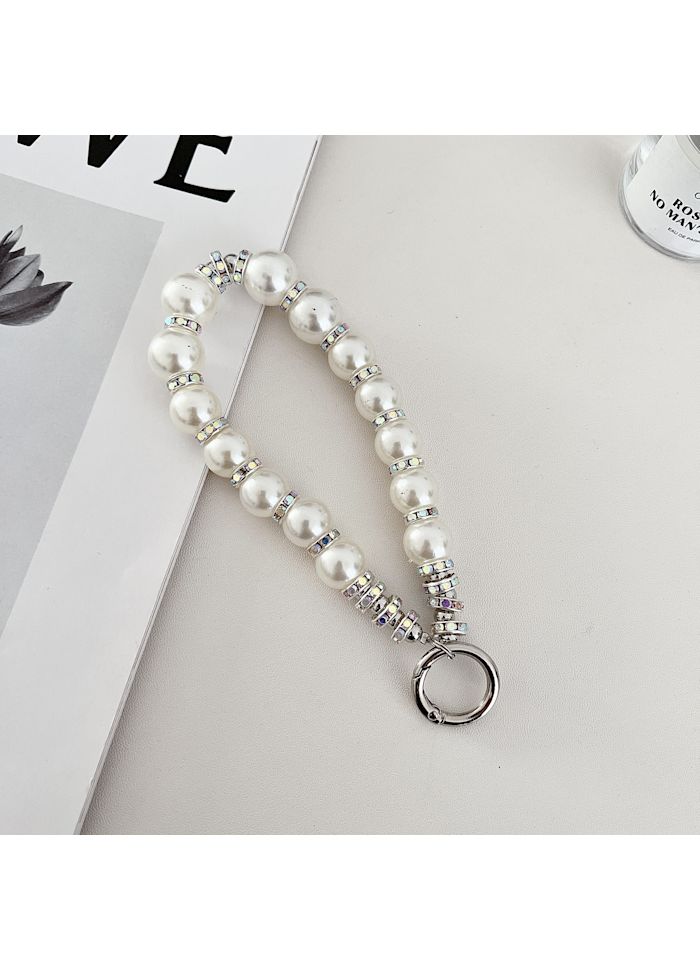 Sticky Bestie Phone Charm White Pearl